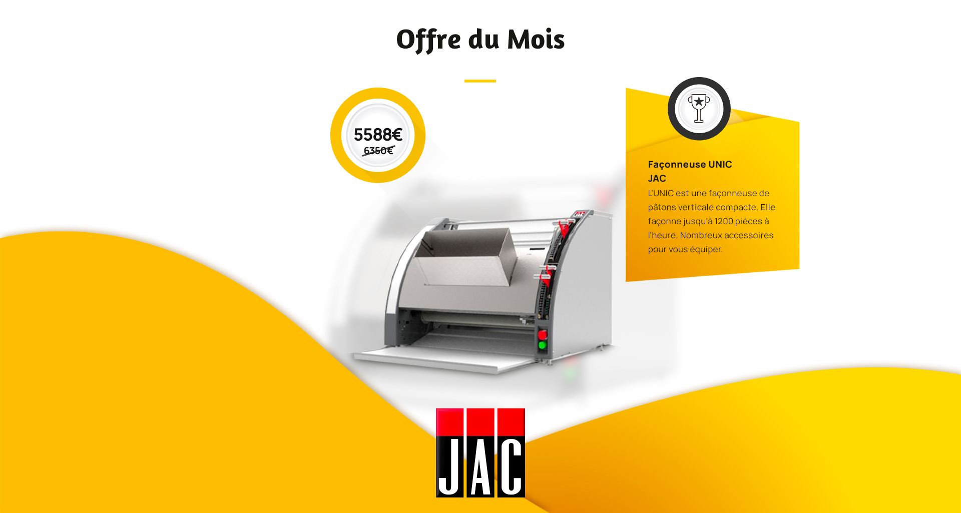 offre du mois terminal plus nombre 2026 faconneuse de patons jac pour boulangers et artisants